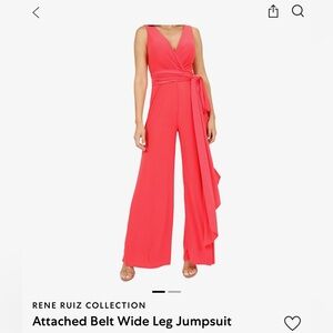 Rene Ruiz collection pink jumpsuit nwt size 18